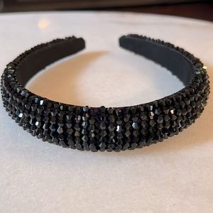 New Black Beaded Headband
